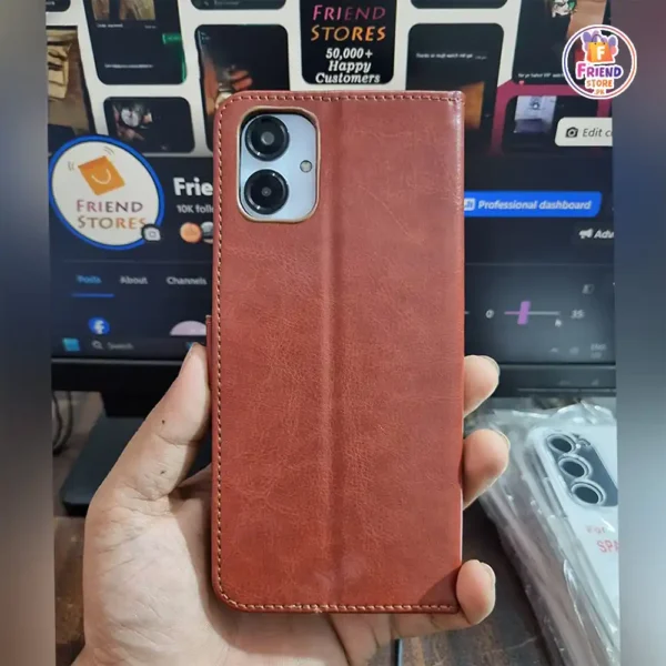 Buy Samsung Galaxy A06 Leather Flip Cover | Friend Store