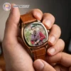 custom-photo-print-watch-brown-leather-strap-friend-store Customize photo watch for men