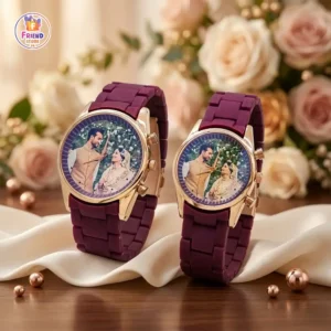 Customize Photo Name Couple Watch