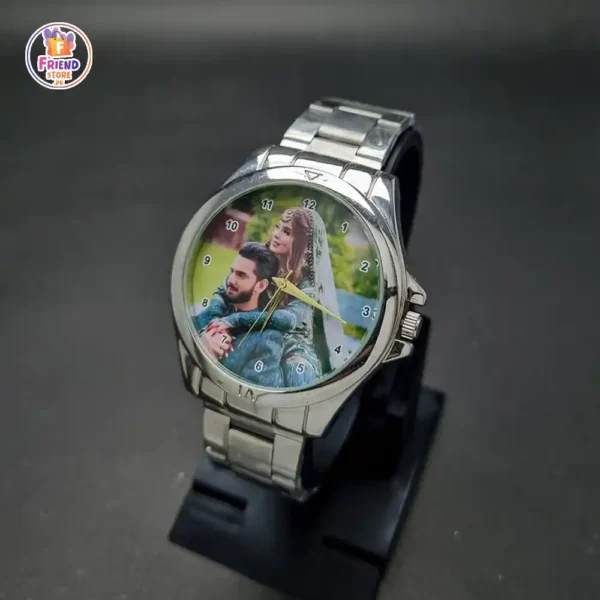 customize-photo-name-printed-wrist-watch-for-men Customize photo and name printed wrist watch for men metal chain stainless steel
