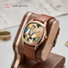 customize-photo-print-watch-brown-leather-strap-friend-store customize photo printed wrist watch for men brown leather strap