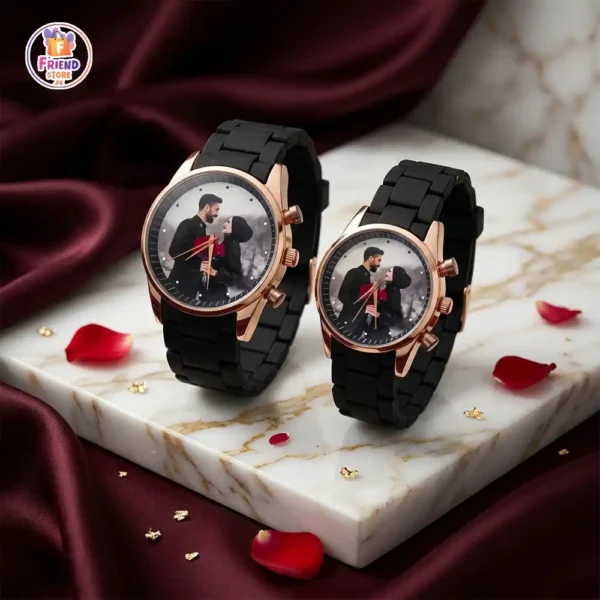 customize-photo-printed-couple-watches-soft-plastic-chain-friend-store customize photo and name printed wrist watches for couple