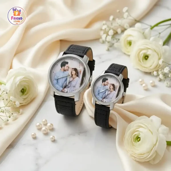 customized-photo-printed-wrist-watch-for-couple-leather-strap-friend-store customized photo and name printed couple watch