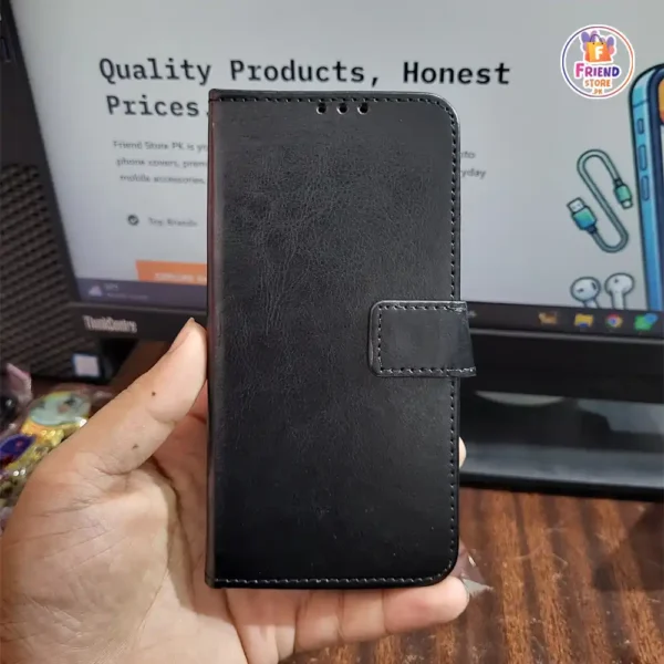 google-pixel-8-leather-flip-case Google Pixel 8 Flip Case
