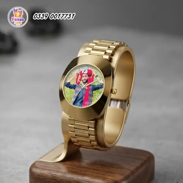 photo-watch-for-men-custom-golden-metal-chain-for-men-friend-store photo wrist watch customize for men golden metal chain