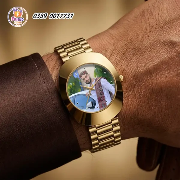 photo-watch-for-men-personalized-golden-metal-chain-for-men-friend-store photo watch customize for men