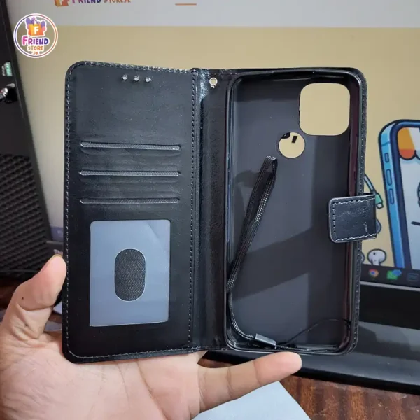 Oppo-A15-leather-flip-cover-and-case-friend-store (1) Oppo A15 leather flip cover