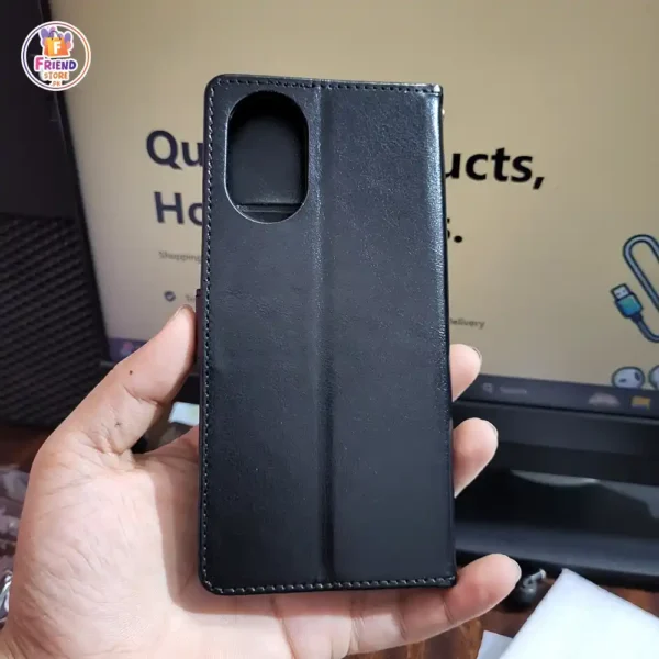 Oppo-a18-leather-flip-cover-and-case-friend-store (3) Oppo A18 Leather Case