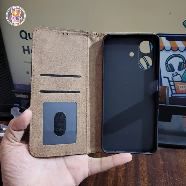 Realme-note-60-leather-flip-cover-and-case-friend-store (1) Realme Note 60 leather flip cover