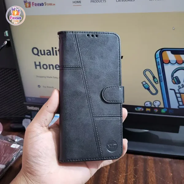 Realme-note-60-leather-flip-cover-and-case-friend-store (2) Realme Note 60 leather flip cover