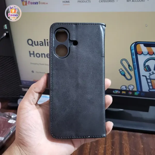 Realme-note-60-leather-flip-cover-and-case-friend-store (3) Realme Note 60 leather flip cover