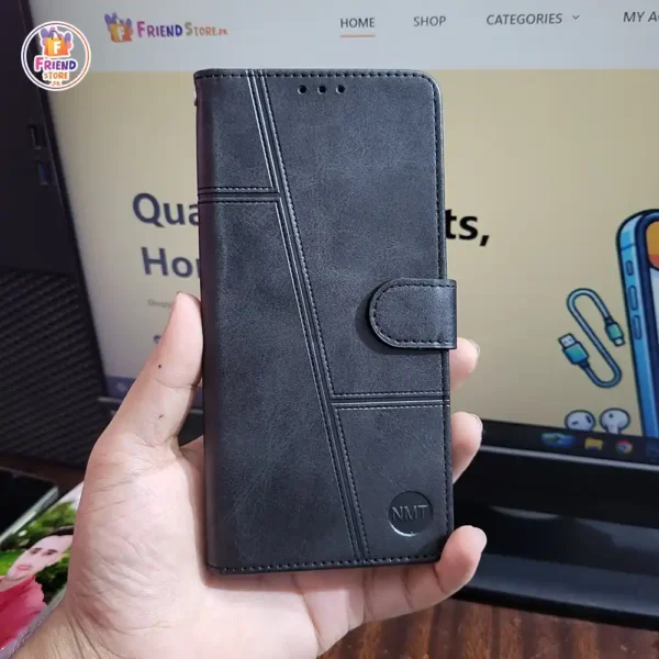 Redmi-12c-leather-flip-cover-and-case-friend-store (2) Redmi 12C leather flip cover