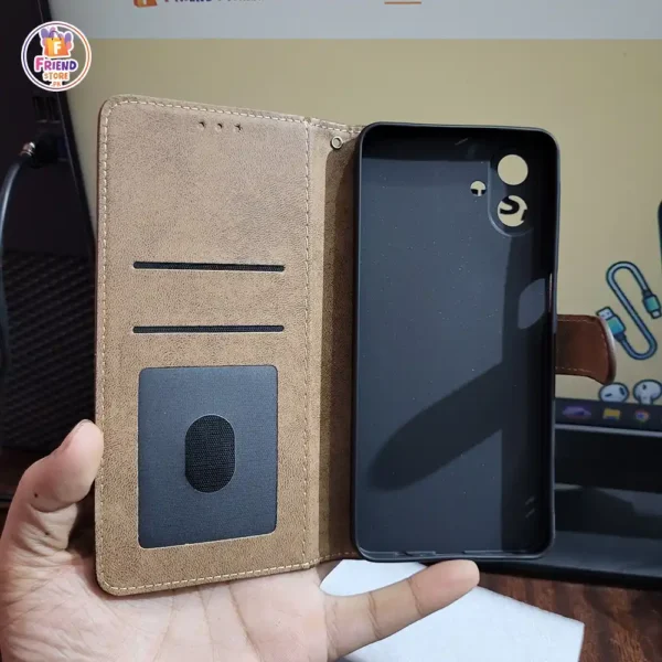 Samsung-Galaxy-A07-leather-flip-cover-and-case-friend-store (1) Samsung Galaxy A07 Leather Flip Cover
