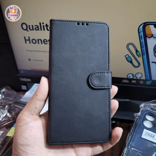 Tecno-spark-go-3-leather-flip-cover-and-case-friend-store (2) Tecno Spark Go 3 Leather Case
